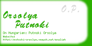 orsolya putnoki business card